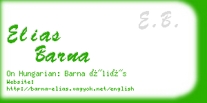 elias barna business card